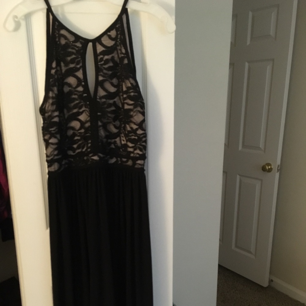 Black floor length dress